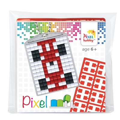 Pixel kulcstartó szett versenyautó  (alaplap+3 szín)
