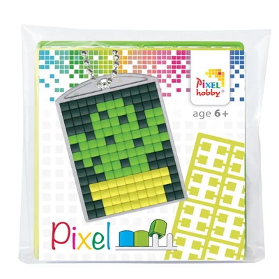 Pixel kulcstartó szett kaktusz  (alaplap+3 szín)