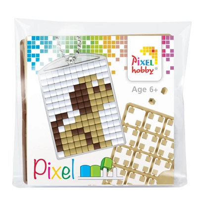 Pixel kulcstartó szett kutyus  (alaplap+3 szín)
