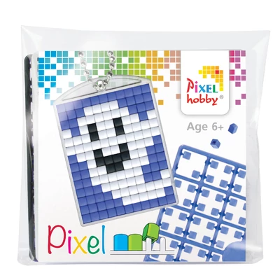 Pixel kulcstartó szett szellem  (alaplap+3 szín)