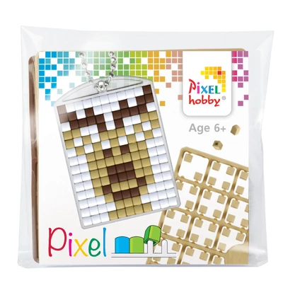 Pixel kulcstartó szett Rudolf  (alaplap+3 szín)