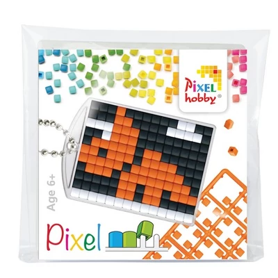 Pixel kulcstartó szett dinoszaurusz  (alaplap+3 szín)