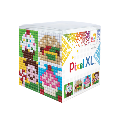 Pixel XL kocka uzsonna 4 db 6x6 cm kép (4 alaplap+12 XL szín)