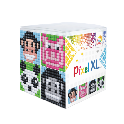 Pixel XL kocka állatok 1 majom 4 db 6x6 cm kép (4 alaplap+12 XL szín)