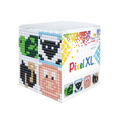 Pixel XL kocka állatok 2 teknős 4 db 6x6 cm kép (4 alaplap+12 XL szín)