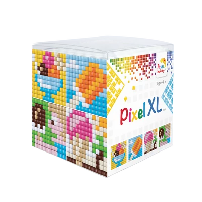 Pixel XL kocka fagyi 4 db 6x6 cm kép (4 alaplap+12 XL szín)
