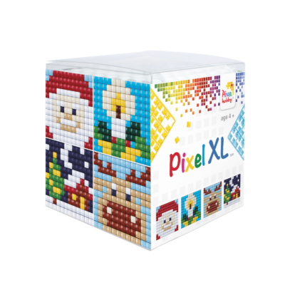 Pixel XL kocka karácsony 4 db 6x6 cm kép (4 alaplap+12 XL szín)