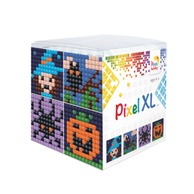 Pixel XL kocka halloween 4 db 6x6 cm kép (4 alaplap+12 XL szín)