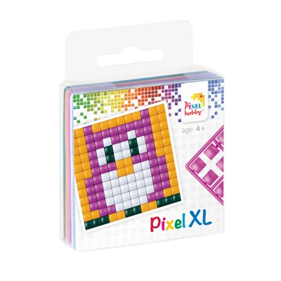 Pixel XL szett bagoly 6x6 cm (1 alaplap+4 XL szín)