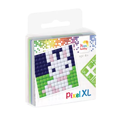 Mini Pixel XL szett nyuszi 6x6 cm (1 alaplap+3 XL szín)