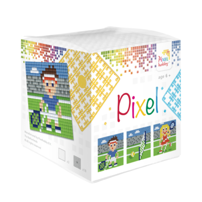 Pixel kocka tenisz 3 db 6x6 cm kép (3 alaplap+18 szín)