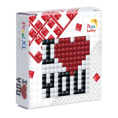 Mini Pixel XL szett I love you 6x6 cm (1 alaplap+3 XL szín)