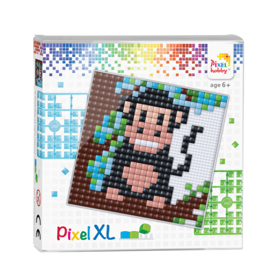 Pixel XL szett  majom 12x12 cm (4 alaplap+16 szín)