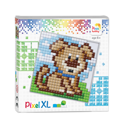 Pixel XL szett  kutya 12x12 cm (4 alaplap+16 szín)