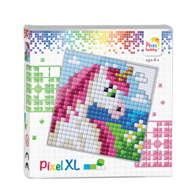 Pixel XL szett  unikornis 12x12 cm (4 alaplap+16 szín)