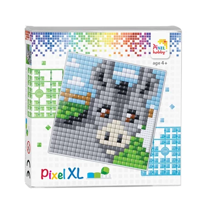 Pixel XL szett  szamár 12x12 cm (4 alaplap+16 szín)