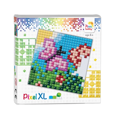 Pixel XL szett  pillangó 12x12 cm (4 alaplap+16 szín)