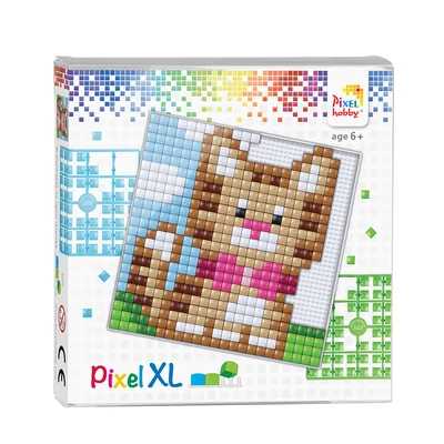 Pixel XL szett  cica 12x12 cm (4 alaplap+16 szín)