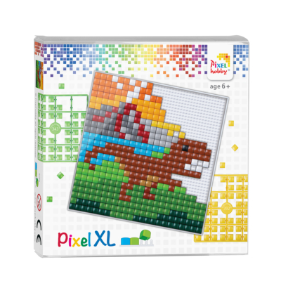 Pixel XL szett  dínó 12x12 cm (4 alaplap+16 szín)