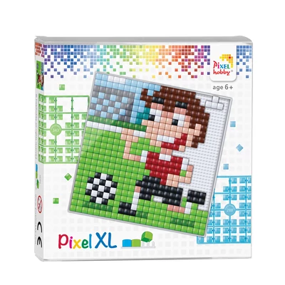 Pixel XL szett  focis 12x12 cm (4 alaplap+16 szín)