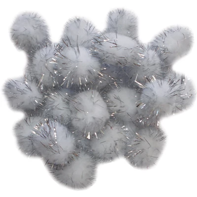 Pompom ezüst 30 mm 30 db