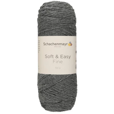 Soft & Easy Fine fonal Középszürke melírozott