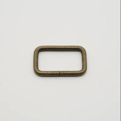 Téglalap - fém alkatrész 25 mm antik