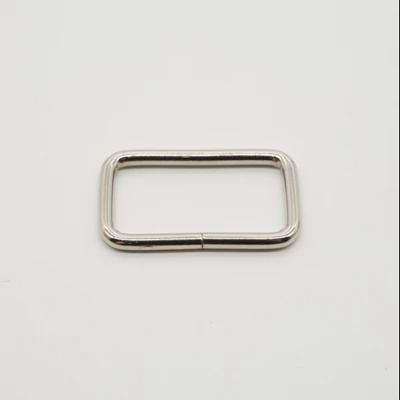 Téglalap - fém alkatrész 30 mm ezüst