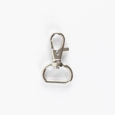 Karabíner - fém alkatrész 20 mm ezüst