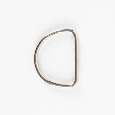 D karika - fém alkatrész 40 mm ezüst