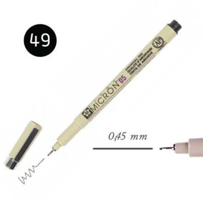 Micron tűfilc fekete 05 0,45 mm
