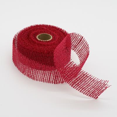 Juta szalag meggypiros 5 cm