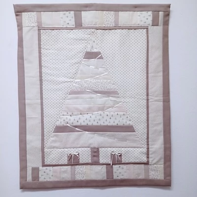 Patchwork adventi naptár csíkos fenyő egységcsomag &quot;Tradicionális&quot;
