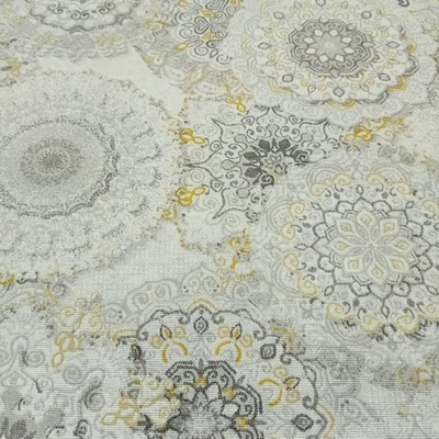 Vastagabb vászon sűrű okker-drapp mandala