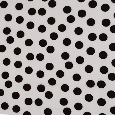 Pamutvászon fehér alapon nagyobb barna pöttyös