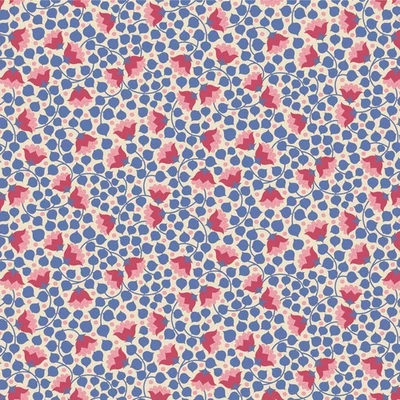 Pamutvászon - Tilda – Bellflower Denim 55x55 cm