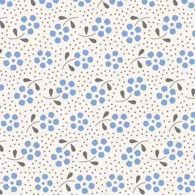 Pamutvászon - Tilda – Meadow Blue 55x55 cm