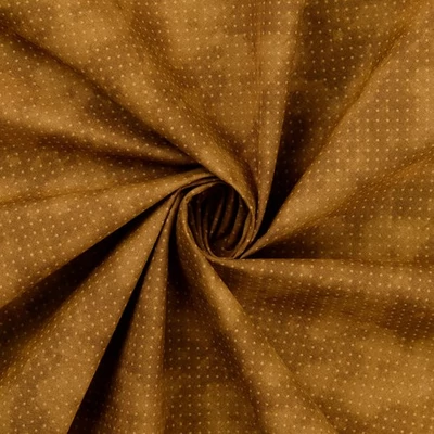 Pamutvászon batikolt barna alapon világosbarna pöttyök