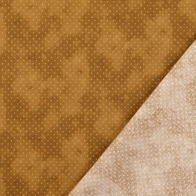 Pamutvászon batikolt barna alapon világosbarna pöttyök