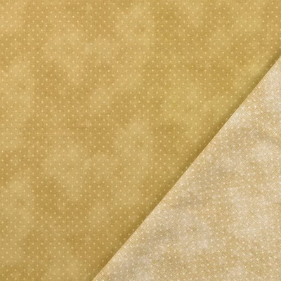 Pamutvászon batikolt bézs alapon világosbarna pöttyök