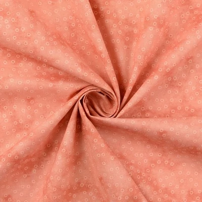 Pamutvászon batikolt rózsaszín alapon világosrózsaszín karikák