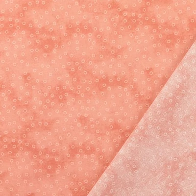 Pamutvászon batikolt rózsaszín alapon világosrózsaszín karikák