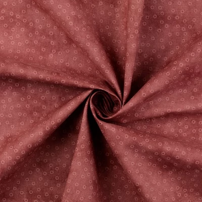 Pamutvászon batikolt mályva alapon rózsaszín karikák