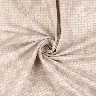 Pamutvászon pixel mintás drapp