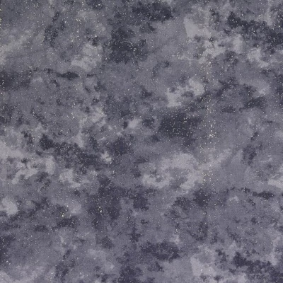 Karácsonyi pamutvászon kék batikolt hatású ezüst glitterekkel
