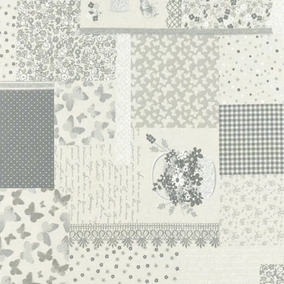 Lonetta vászon patchwork vintage szürke