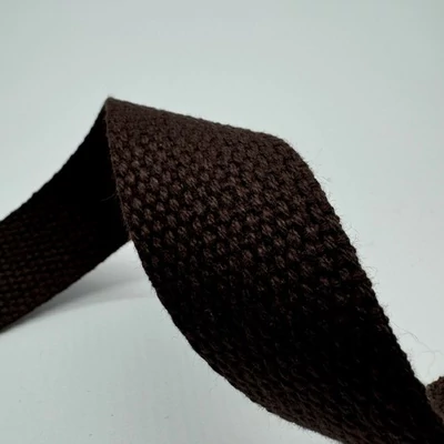 Heveder 3 cm-es pamut - sötétbarna